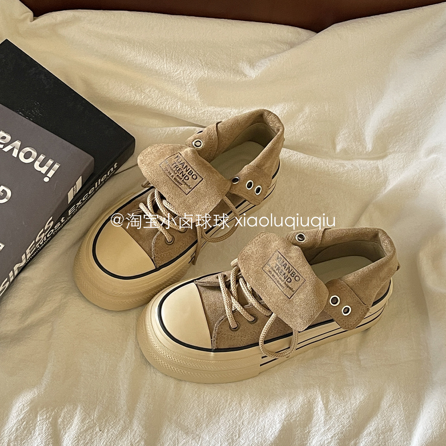 小卤球球2026新款复古帆布鞋厚底小白鞋小众休闲板鞋秋季女鞋百搭