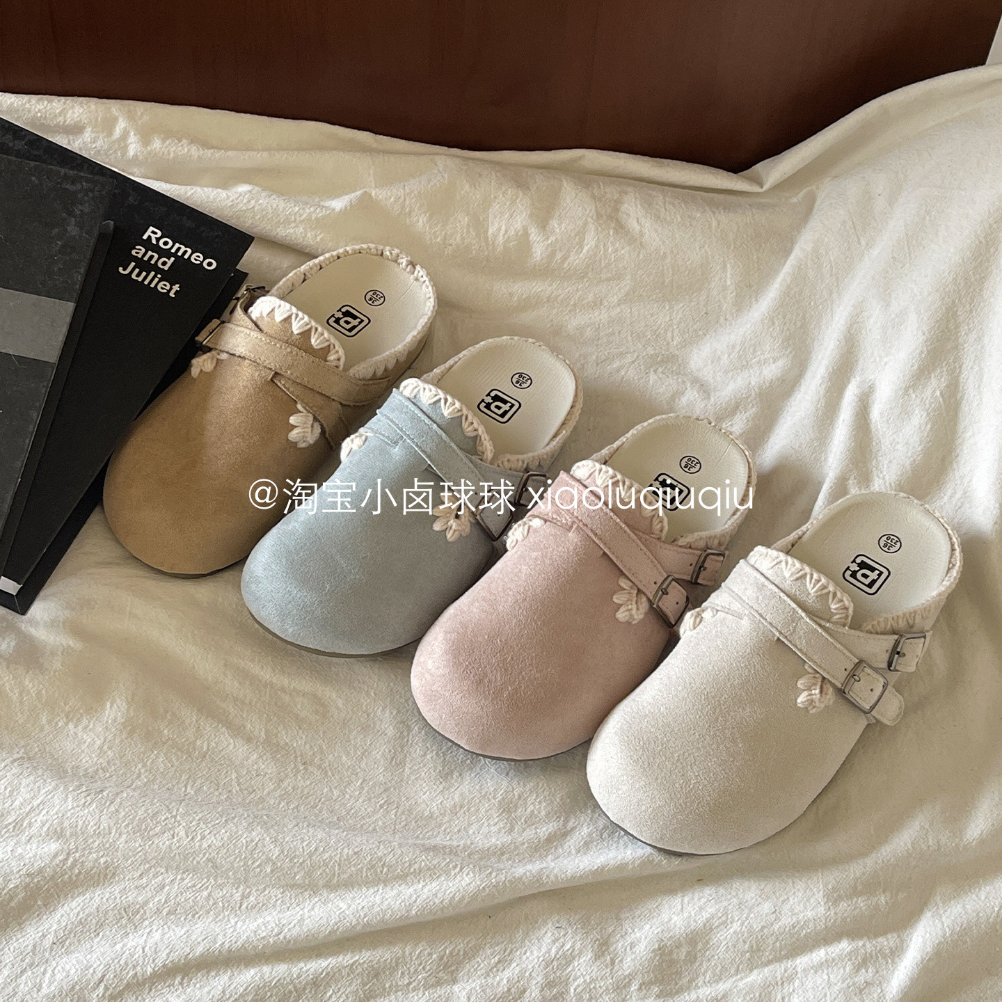 小卤球球百搭小众厚底勃肯鞋2026春季新款复古一脚蹬懒人鞋女单鞋,女鞋,勃肯鞋/软木鞋,淘宝优惠券,粉丝福利购,淘宝优惠卷