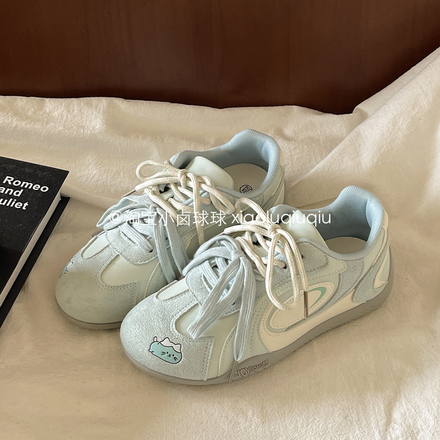 小卤球球韩系德训鞋子女鞋2026新款运动休闲鞋百搭小白鞋厚底板鞋,女鞋,时尚休闲鞋,淘宝优惠券,粉丝福利购,淘宝优惠卷