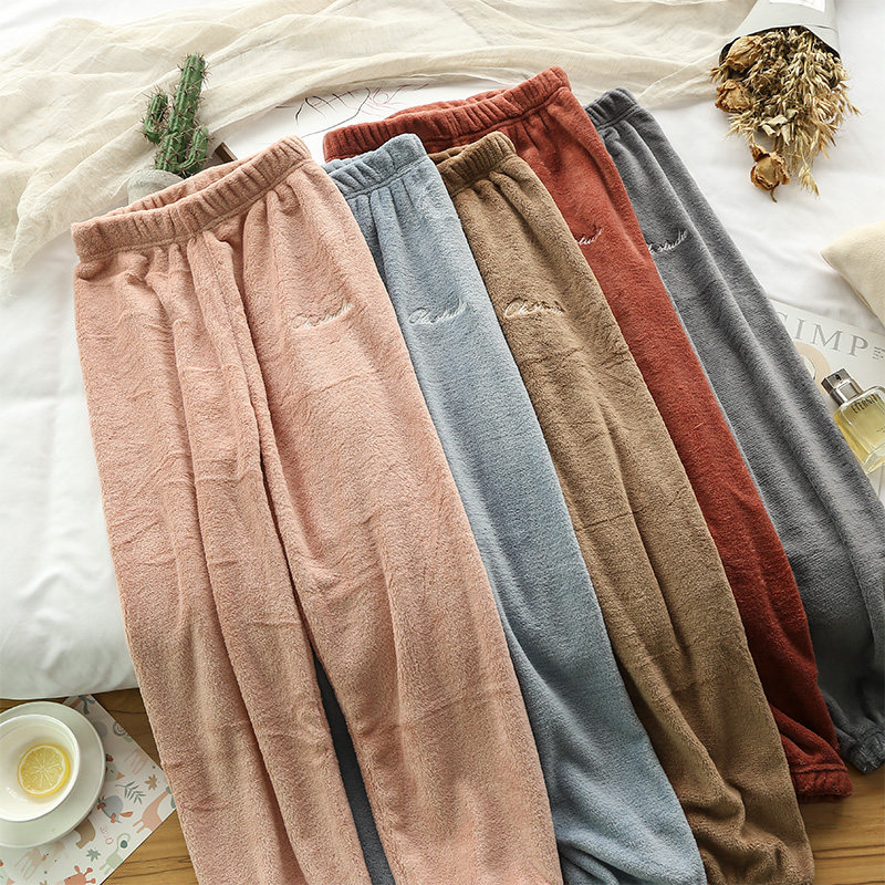 仙女暖暖褲家居褲懶懶珊瑚絨睡褲女睡衣加厚法蘭絨保暖長褲秋冬季在類目 女裝/女士精品, 褲子, 休閒褲中 - 來自Buy2taobao.com提供專業的淘寶代購服務