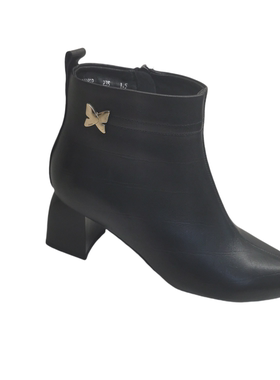 宝天妮2024冬季新款时尚丽人短靴加绒短靴棉鞋19822二棉女鞋