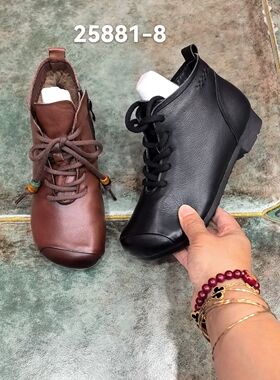 丽晨女鞋2025冬季新款时尚百搭女棉鞋加厚保暖民族风棉鞋25881-8