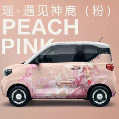 五菱宏光minive车身贴纸瑶妹蔡文姬貂蝉王者荣耀车贴装饰改装拉花