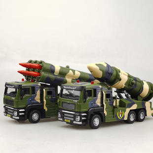 新款 嘉业1/50合金弹射火箭炮模型导弹车军事装甲车声光玩具盒装