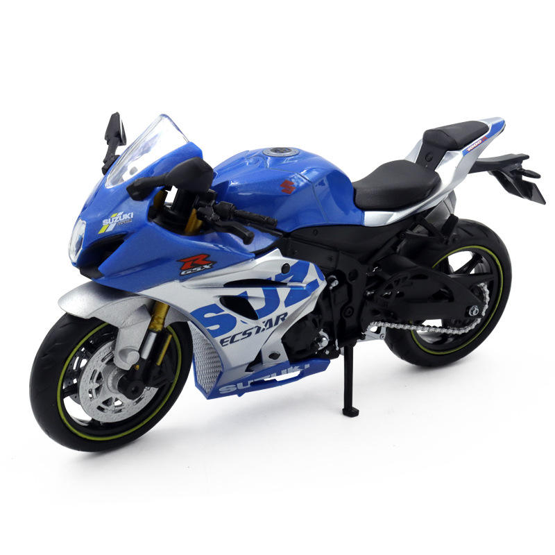 马珂垯合金1比12阿普利亚RSV4铃木GSX摩托车玩具车无声光模型摆件