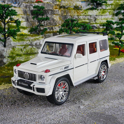 新款车致1:24大奔G63AMG男孩声光车玩具仿真合金汽车模型收藏摆件