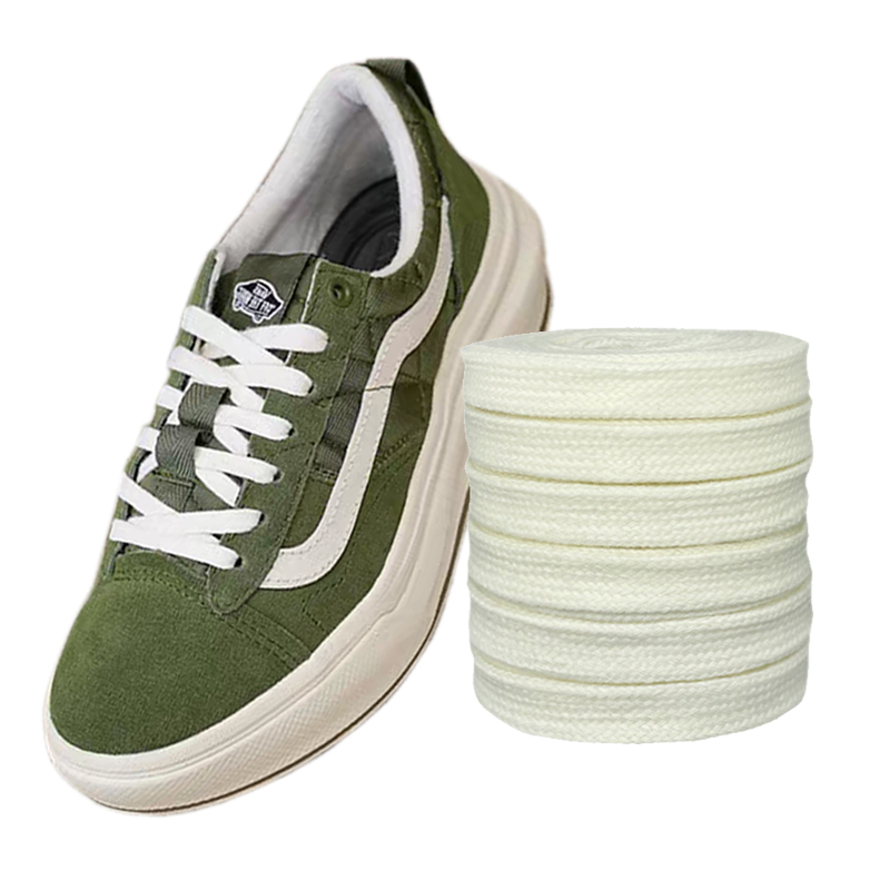 厚底增高帆布鞋带范斯Vans乳白色