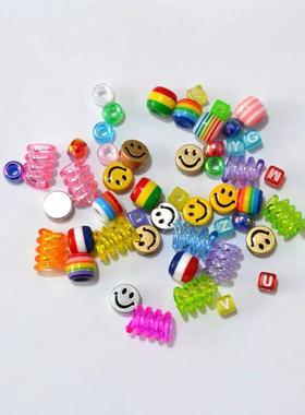 空军一号diy配件黑武士鞋带扣笑脸字母彩色装饰af1板鞋aj1帆布鞋