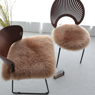 澳洲纯羊毛长毛椅垫坐垫家用办公室椅垫凳子垫餐椅垫化妆凳垫