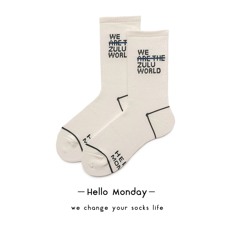 街头欧美潮流嘻哈男女亲子中筒袜