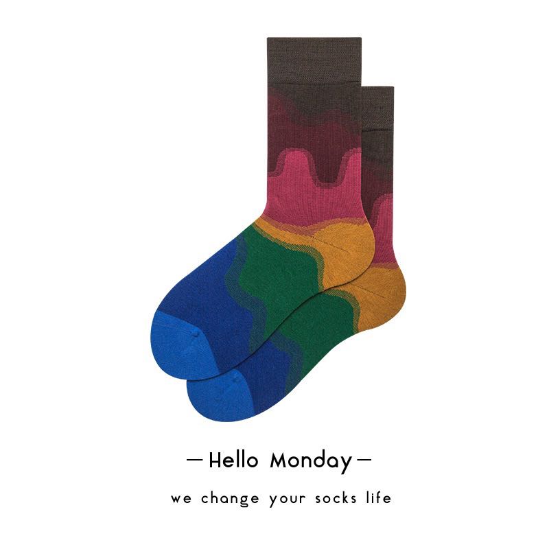 中筒袜复古潮牌创意欧美风个性