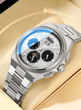 德国名正品牌布加迪手表男全自动机械机芯镂空夜光腕表蝴蝶扣十大