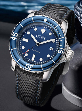 2025年新款布加迪全自动机械表男士名正品牌潜水手表夜光商务潮流