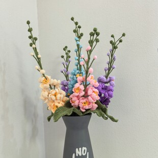 diy仿真花毛线手工毛线编织大飞燕 钩针钩织大飞燕成品花朵插花瓶