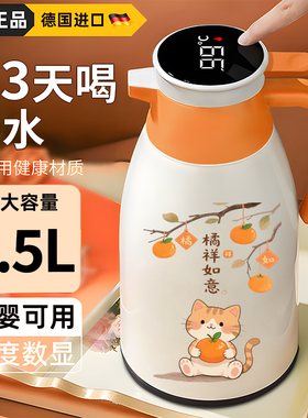 2L保温水壶大容量玻璃内胆保温壶2025新款家用热水壶保温瓶暖壶杯