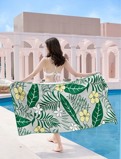 3D智能模板沙滩浴巾样机 毛巾模版 沙滩巾印花设计效果图模拟2372