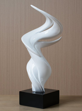 现代简约抽象白色有机雕塑摆件
