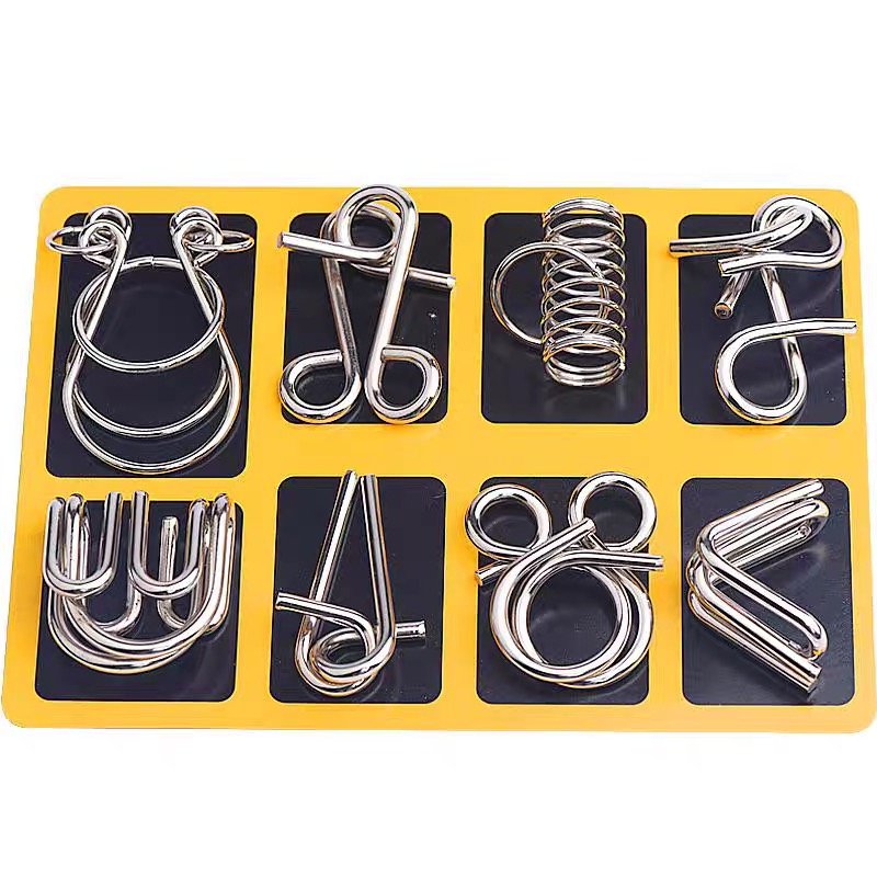 智力解扣九连环金属九连环儿童空间动手益智玩古典思维件套智慧