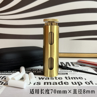 8mm 款 手工黄铜卷烟器袖 珍复古圆形手卷机便携烟具家用卷管机经典