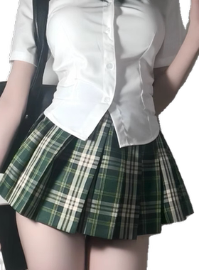 jk制服百褶裙收腰衬衫套装女