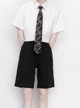 【刺篇】原创日系jk/dk制服正版黑色基础款百搭西裤短裤男女款