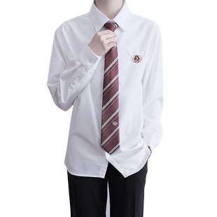【刺篇】原创DK制服学院刺绣长袖白色黑色衬衫休闲衬衣上衣男秋季