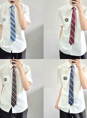 【刺篇】dk制服学院风正版男生短袖白衬衫日系学生内搭衬衣夏季