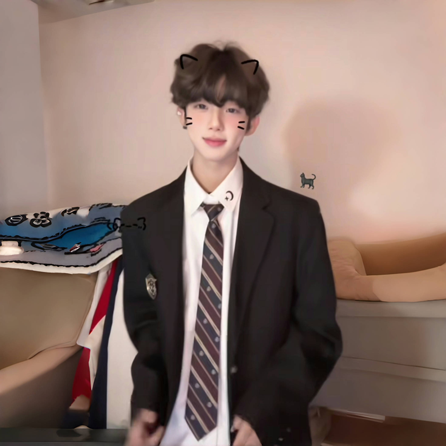 【刺篇】dk制服原创正版黑色蓝色男生西装外套成人礼毕业西服套装