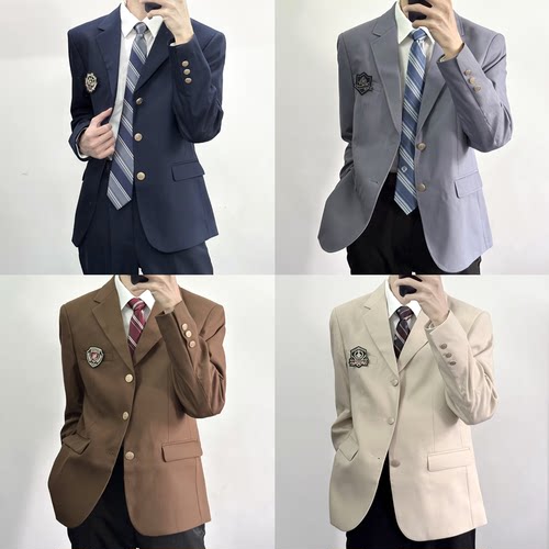 【刺篇】dk制服日系正版校供感西装外套男两粒扣三粒扣西服套装