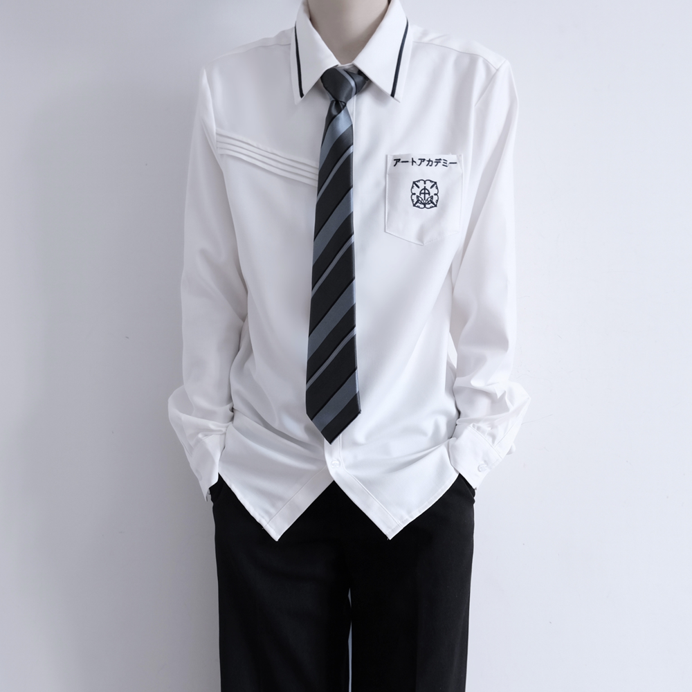 jk刺篇原创男款日系白色dk制服