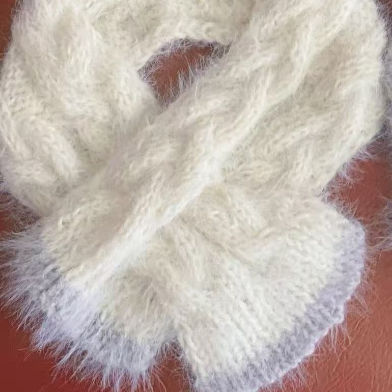 手工编织雪花毛线围巾diy材料包自制保暖围脖送女友闺蜜生日礼物