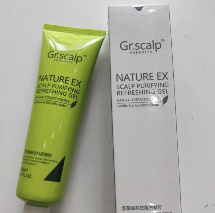 正品Gr.scalp芨草绿茶祛角质凝胶150g头皮清洁油脂去老化角质男