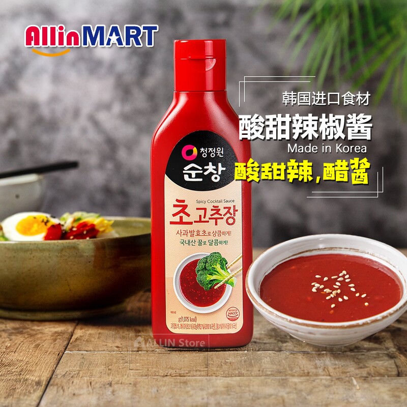 韩国进口调味品 顺昌酸甜辣椒酱醋酱拌饭酱蘸酱糖醋辣酱300g/500g
