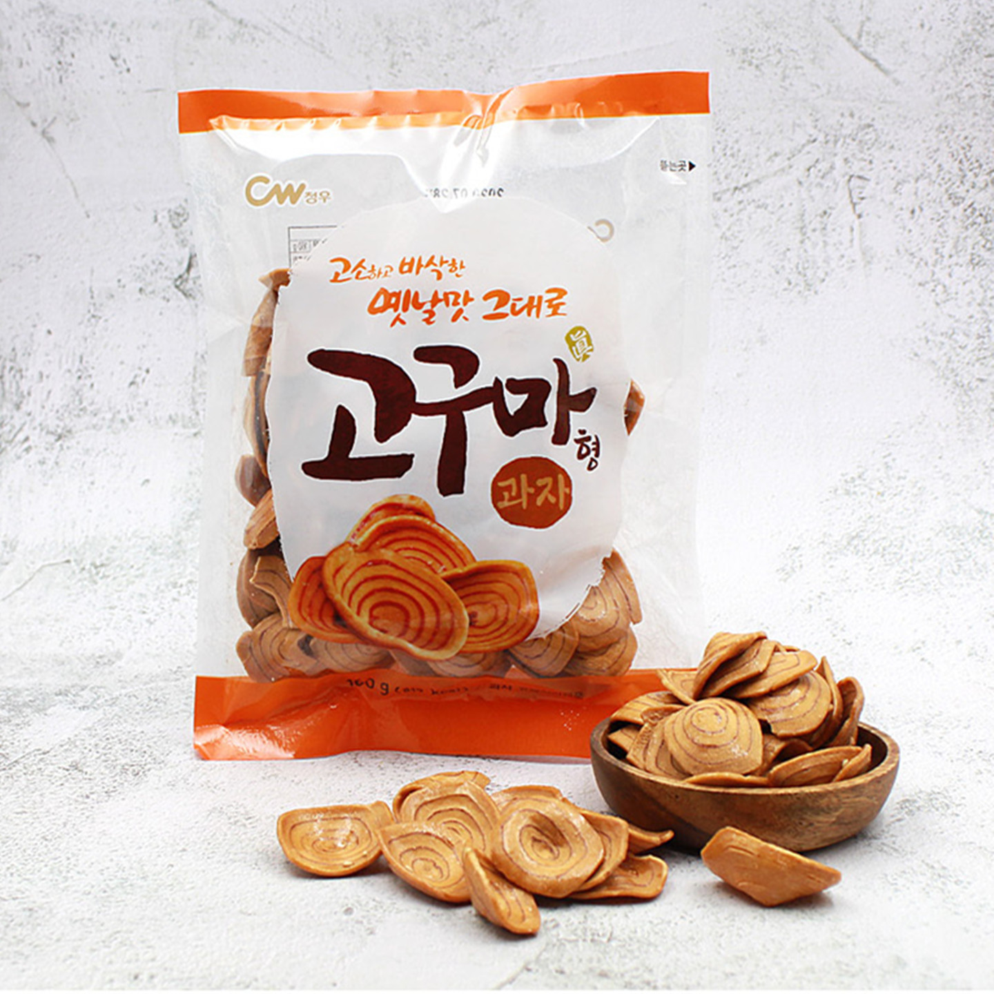 韩国进口CW青右情友地瓜片形脆片