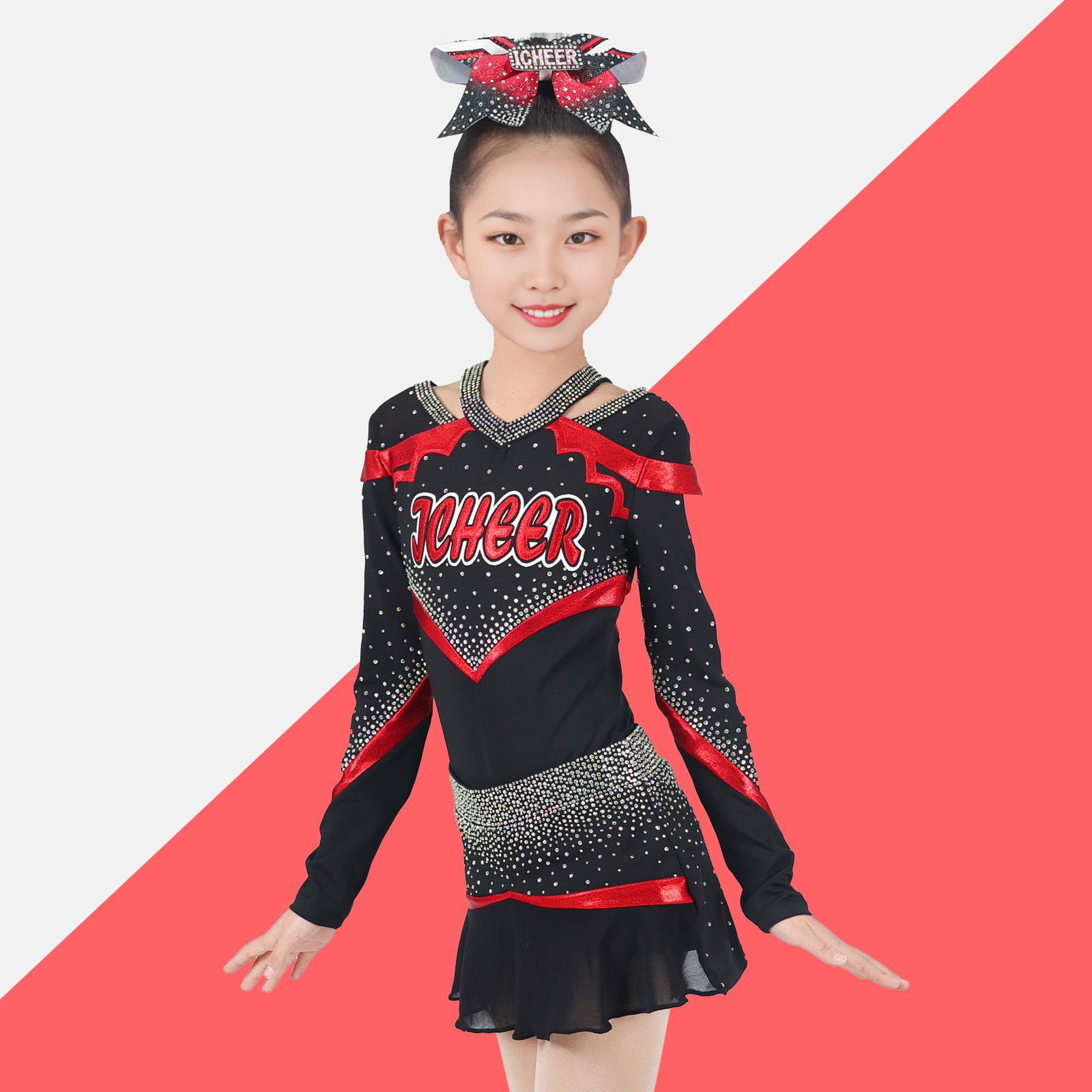 定制啦啦队服装团体拉拉队表演服新款儿童啦啦操演出服啦啦队服装