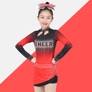 专业定制啦啦操服儿童拉拉队演出服新款啦啦操比赛服啦啦队比赛服