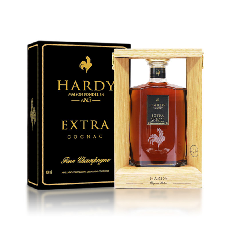 贺迪hardy extra特醇香槟干邑白兰地法国正品原瓶进口xo洋酒700ml