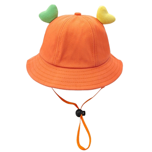 幼儿园小黄帽定制LOGO印字儿童渔夫帽定做小丸子帽安全小学生盆帽