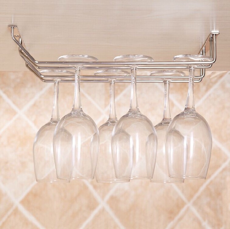 酒吧酒杯挂架 不锈钢红酒杯架 香槟杯子架 加粗杯子挂架 咖啡杯架