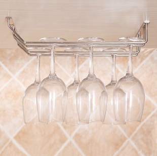 酒吧酒杯挂架 不锈钢红酒杯架 香槟杯子架 加粗杯子挂架 咖啡杯架