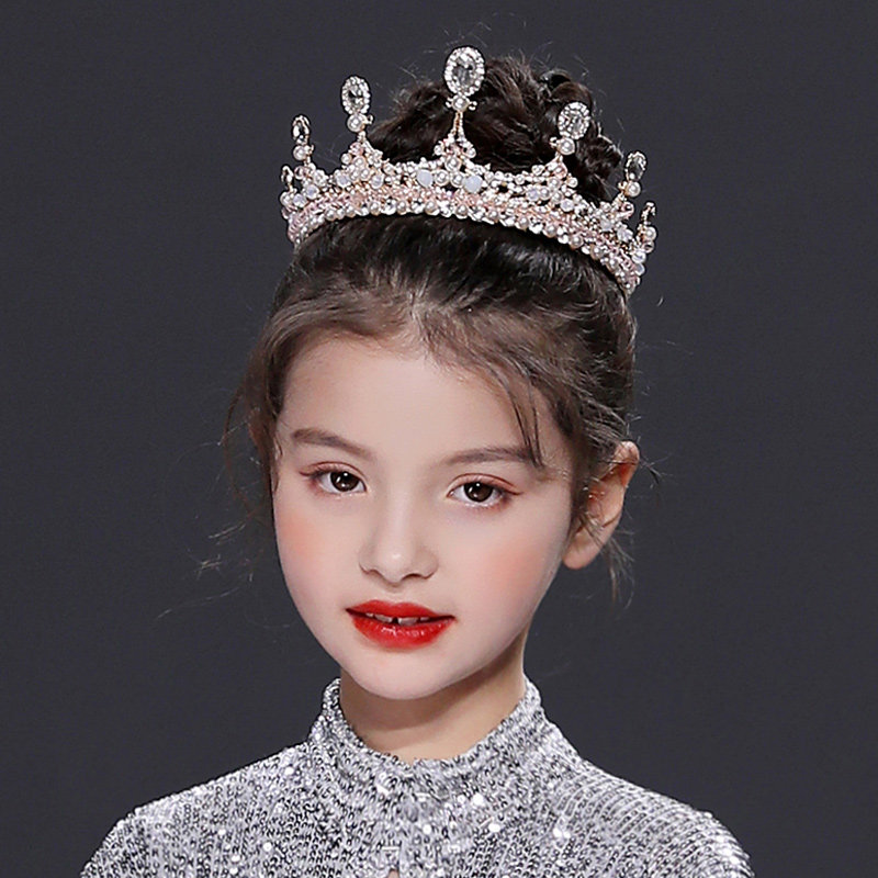 儿童皇冠头饰公主王冠生日花童婚纱礼服发饰主持女童礼服发箍配饰