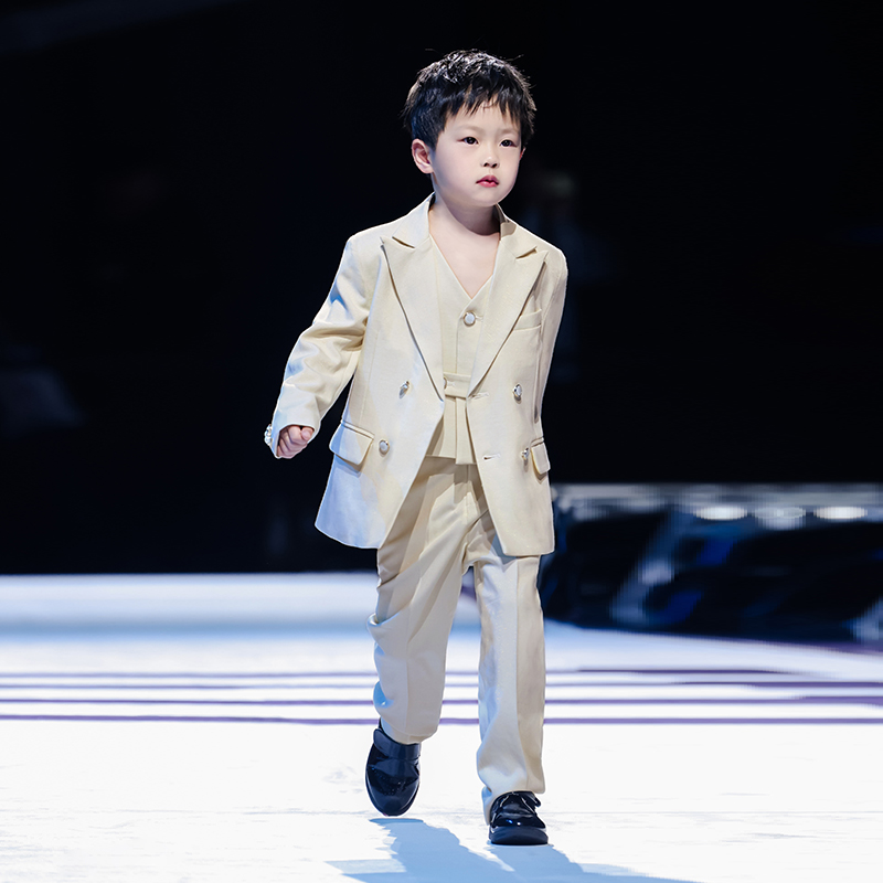 男童西装套装夏高端小主持人西服花童礼服帅气儿童模特走秀演出服