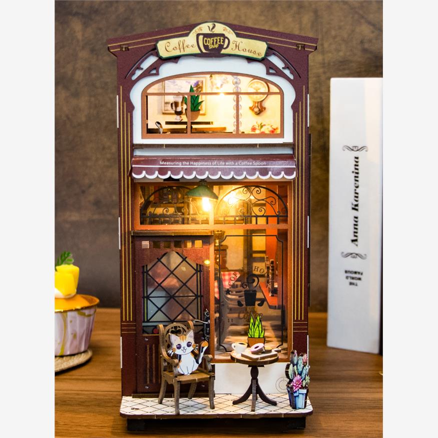 diy小屋咖啡馆店书立房子