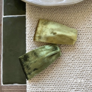 油画绿~韩系东大门复古金丝绒发夹不规则刘海夹bb 夹边夹发饰发卡