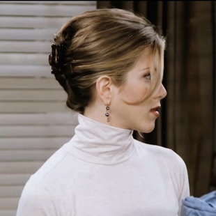 老友记瑞秋同款抓夹琥珀色绝美小众复古双排齿后脑夹小鲨鱼发夹女