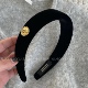 Fever同款 黑色金扣丝绒发箍 韩国显高颅顶头箍显脸小复古高级港风