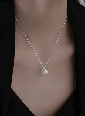 925纯银珍珠颈链轻奢项链2025新款爆款夏季小众女锁骨链