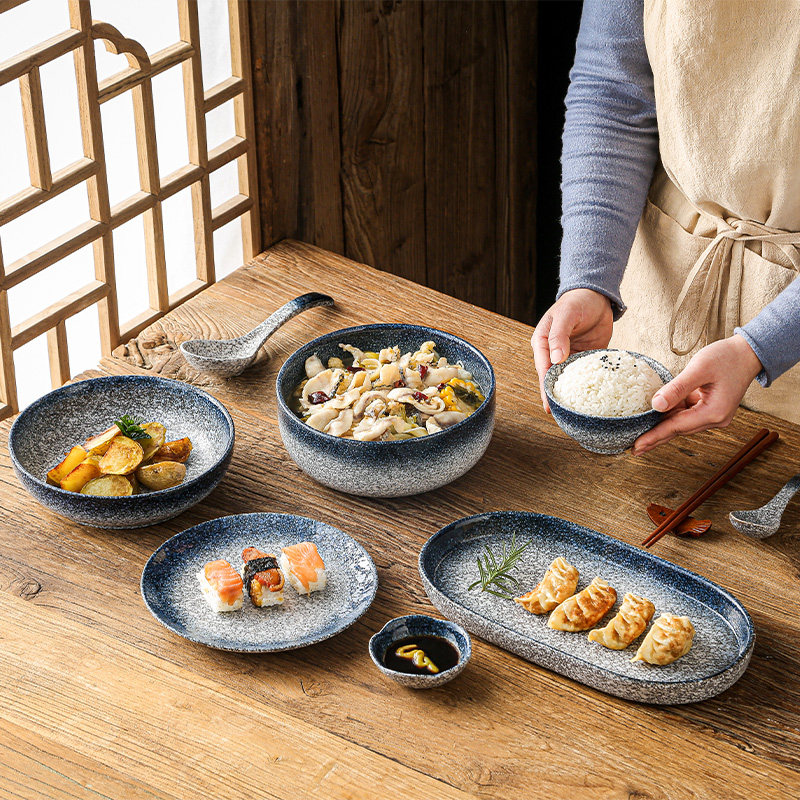 日式陶瓷碗碟套装家用网红创意餐具汤碗鱼盘碗筷多人食用特色组合,餐饮具,餐具瓷器套装,淘宝优惠券,粉丝福利购,淘宝优惠卷