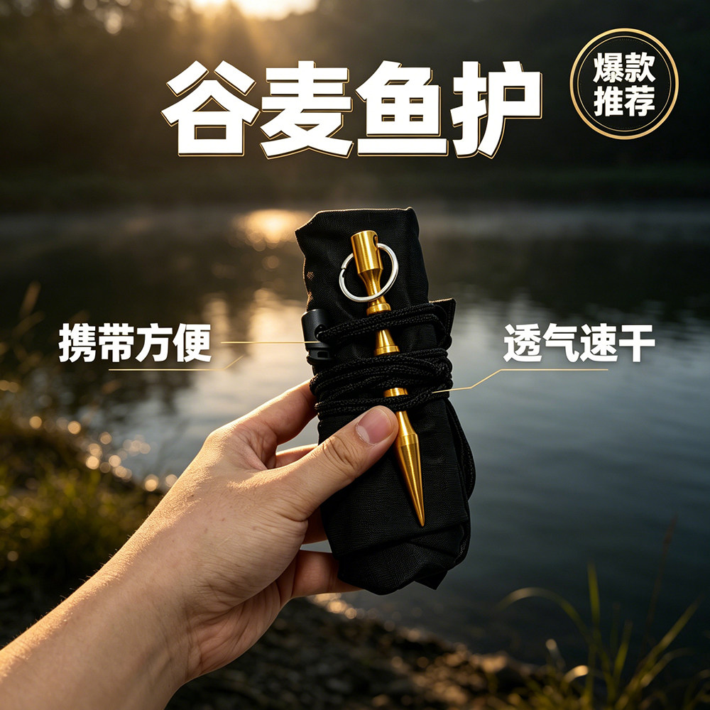 谷麦鱼护新款携带方便丝网材质鱼网袋鱼护网兜细眼小网眼编织袋