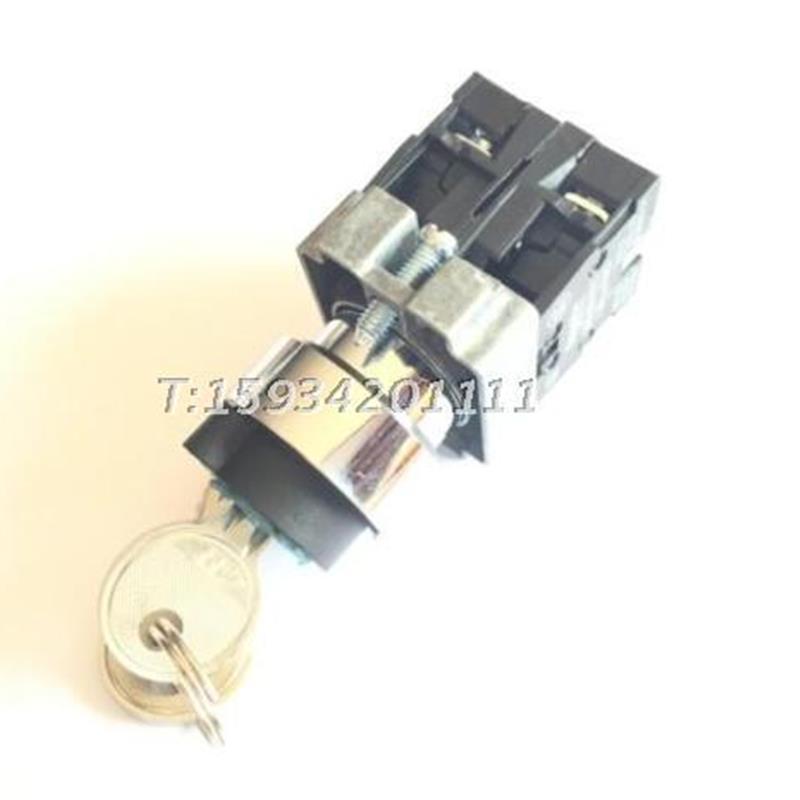 两位钥匙选择开关XB2BG25C ZB2BG2C+ZB2BZ105C  1开1闭触点